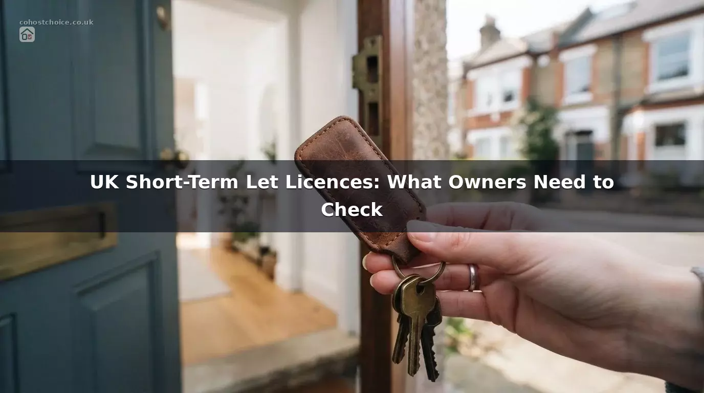 UK Short-Term Let Licences: What Owners Need to Check